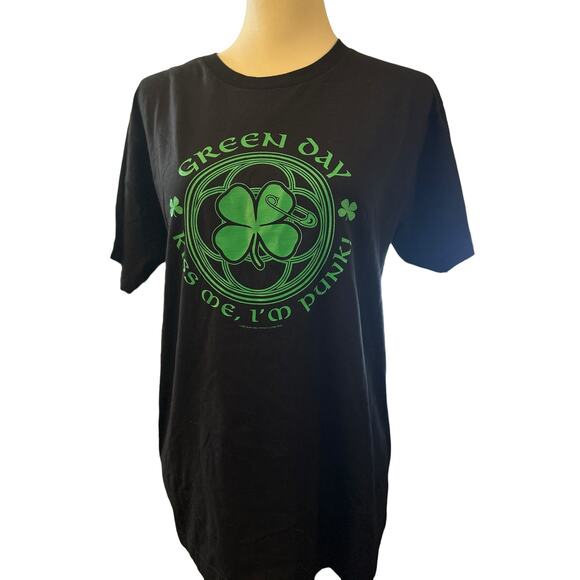 Green Day "Kiss Me I'm Punk" Tee, Size M, NWT, VINTAGE Y2K, Unisex - Picture 1 of 5